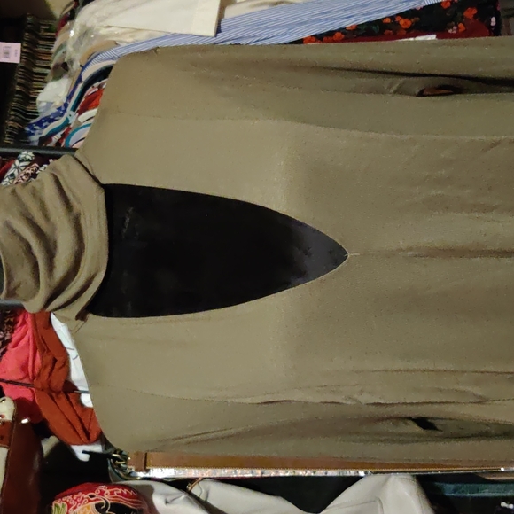 Free People NWOT camo green turtleneck cut out tunic - Picture 2 of 9